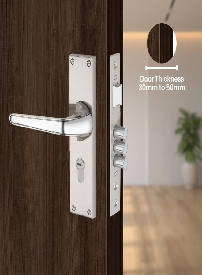 Link Carvo Mortise Lock |for Main & Internal Door in Home, Office, Hotel | 8 Inches Heavy Duty Handle Set with Both Side Key Access, 3 Keys |SS Finish|2 Years Warranty - Image 2